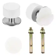 2Pcs Door Stoppers, Self-Adhesive Cylindrical Door Stop Wall Protector 40mmWhite