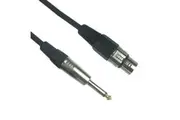 ACL Female XLR to 1/4 6.35mm TS Mono Jack Unbalanced Microphone Cable Mic Cord for Dynamic Microphone 6 Meter