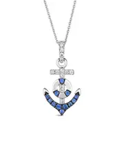 Le Vian Sapphire 14K 0.35 ct. tw. Diamond & Sapphire Pendant