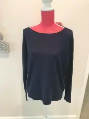 VINCE NAVY BLUE LIGHT WEIGHT SWEATER TOP SHIRT NEW WITH TAGS