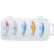 Tempting and Reflective 5pcs Sinking Minnow Wobblers with 3D Simulated Eyes
