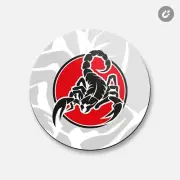 Scorpio Label Animal | 4'' X 4'' Round Decorative Magnet