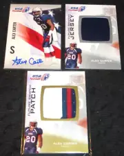 (3) 2012 UPPER DECK TEAM USA ALEX CARTER AUTO SIGNED JERSEY PATCH + BASE LOT