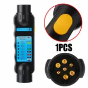 12V 7-Pin Trailer Plug & Socket Tester for Car Towing Lights Wiring Check