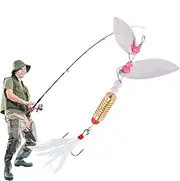 Trout Lures for Lake Fishing - Spinner Lure Bait Sequin Jig,Long-Distance Casting Spinnerbait, Swimbaits Fishing Accessories for Bass Trout Salmon