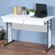Homelike 巧思120cm書桌-白色加厚桌面(附抽屜x2)-120x60x75cm