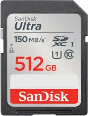 SanDisk 512GB SD Card Ultra SDXC UHS-I Memory Card 140MB/s C10 U1 SDSDUNC-512G