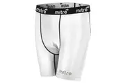 Mitre Neutron Compression Shorts Size SM Men Sports Activewear Gym Tights White