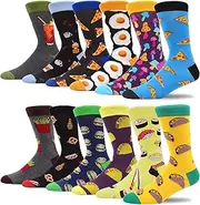 [WeciBor] Men's Colorful Funny Combed Cotton Crew Socks