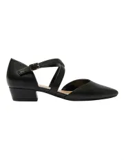 [Easy Steps] Renee Heeled Shoes in Black Leather