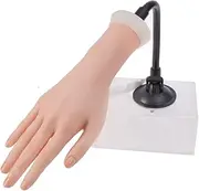 Right Practice Hand for Acrylic Nails With Holder, Mannequin Hand for Nails Practice, Flexible Bendable Fake Hand Manicure Nail Practice Hand