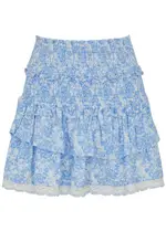 Loveshackfancy Ohana Floral-print Cotton Mini Skirt - Blue - M M