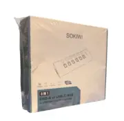 SOKIWI 8-in-1 USB Hub USB-A/USB-C to 6xUSB 3.0 + SD/TF Card Reader – New