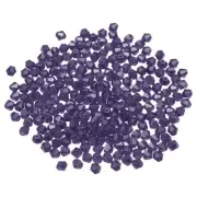 1000pcs 4mm Bicone Glass Crystal Beads, Faceted Beads Violet