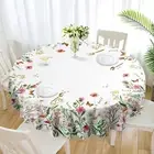 Rectangle Tablecloth Wrinkle Free Table Cover Floral Tablecloth 70 Inch Table...