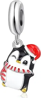 [QeenseKc] Christmas Snowman Elf Deer Sweet Gingerbread Man Charm Winter Hoilday Bead for Pandora Bracelet