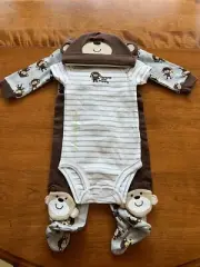 Carters Baby Boy 3 month 4 piece Monkey Set New