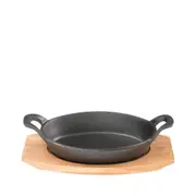 Pyrocast Oval Gratin With Maple Tray 15.5x10cm