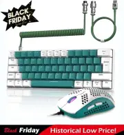 3 in 1 TKL Mechanical Gaming Keyboard and RGB Gaming Mouse 6400Dpi Programmable