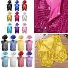 Kids Girls' Boys' Glittery Sequined Vest Jacket Hip-Hop Street Dance Waistcoat