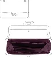 DGAZ Silky Purse Organizer Insert, Luxury Handbag & Tote Organizer, Simplicity bag organizer Fits Chanel 2.55 Bags（Fuchsia,Jumbo28）