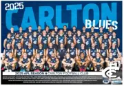 2025 CARLTON BLUES LAMINATED AFL FOOTBALL TEAM POSTER,BARGAIN,3