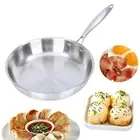 Stainless Steel Frying Pan Versatile Round Cooker for Induction Cooker Home