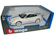 Bburago Porsche 1:18 Scale 911 GT3 RS 4.0 White Diecast Car 18-11036 BRAND NEW