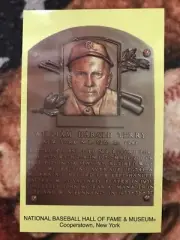 Bill Terry Postcard- Baseball Hall of Fame Induction Plaque - Cooperstown Photo
