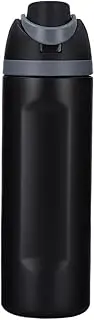 Insulated Stainless Steel Water Bottle with Straw for Sports, Travel, and School BPA-Free Sports Water Bottle (black, 24oz)
