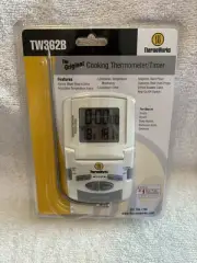 ThermoWorks TW362B Digital Display Kitchen Cooking Thermometer/Timer Monitor NEW