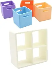 TOYANDONA 1 Set Mini Dollhouse Miniature Furniture Dollhouse Shelf Dollhouse Accessories Dollhouse Interaction Dollhouse Case Mini Dollhouse Shelf Plastic