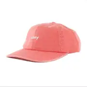 Obey Pigment Lowercase 6 Panel - Coral