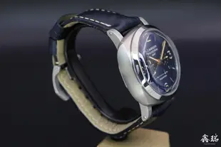 【鑫瑞鐘錶】Panerai 沛納海 Luminor PAM00670 PAM670 鈦金屬 藍面 時間等式 兩地時間 手上鍊 47mm 盒單全