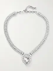 [Alessandra Rich] Alessandra Rich - Silver-tone Crystal Necklace - One size One size Silver
