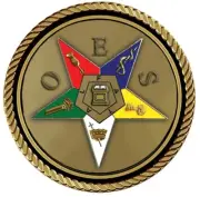Eastern Star Medallion for Box Cremation Urn/Flag Case - 2 Inch Diameter