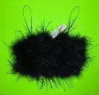THIRTY/THIRTY Women’s Stretch Top Ostrich Feather Size SMALL Black