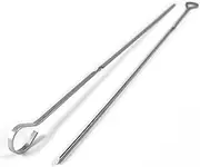 BBQ Buddy Stainless Steel Skewers – 38 Cm Extra-Long Stainless-Steel Skewers for Grilling - Metal Skewers for Outdoor Barbecue Grill with Built in Handle - Pack of 4