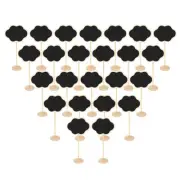 24Pcs Mini Chalkboard Signs with Easel Stand, Black (Cloud Shape, 6.9"x3.3")