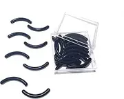 GOUWEIBA 28pcs Eyelash Curler Refill Pads - Silicone Rubber Universal Eye Lash Curler Replacement with Clear Storage Box (Mixed Color)