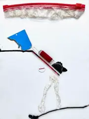 THE HEAVIEST Found Object Painting Mixed Media Figure Collage Steven Tannenbaum