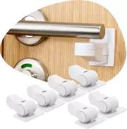 6-Pack Door Lever Lock for Child Safety - Baby Proofing - Child Proof Handle Loc