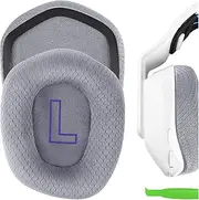 Geekria Comfort Mesh Fabric Replacement Ear Pads for Logitech G733 Headphones Ear Cushions, Repair Parts (Grey)