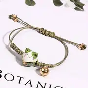 Lucky Cat Bracelet Green - One Size