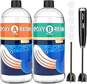 ISTOYO Epoxy Resin, 64oz/1.9L Crystal Clear No Bubbles Epoxy Resin Kit, Fast Curing Epoxy Resin for Table Tops, Coating, Casting, Jewelry Making, DIY Art Crafts, Cast Coating Wood