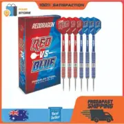 RED DRAGON Team Red V Team Blue Tungsten Professional Darts Set with Flights New
