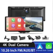 10.26" 4K Dash Cam Wireless Carplay Android Car DVR Video Camera