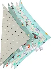 Generic Newborn Bibs 5 Pack Baby Dribble Bibs Absorbent Cotton Easy Snaps Waterproof for Boys Girls Random Style