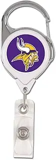 NFL Minnesota Vikings Retractable Premium Badge Holder, Team Color, One Size