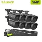 SANNCE 5MP 8CH DVR Security Camera System Home CCTV Outdoor IR Night Vision